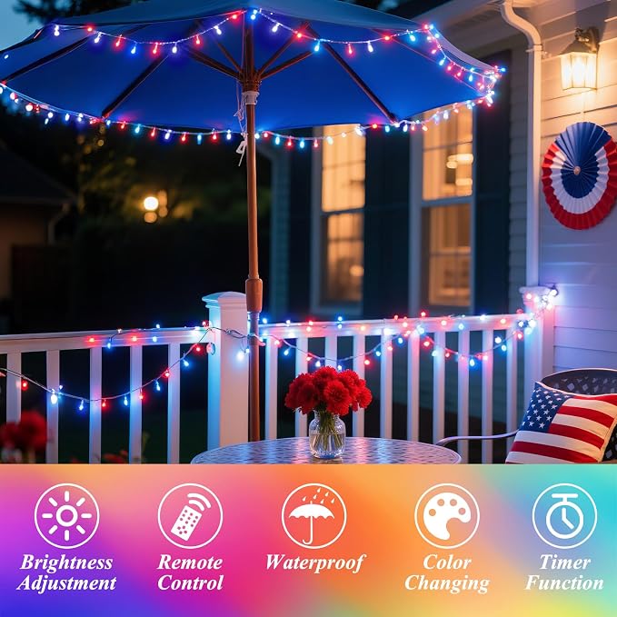 164FT 500LED Christmas Lights Color Changing, 35 Colors Halloween String Lights with Remote, Waterproof Twinkle Fairy Light Clear Wire for Bedroom Xmas Indoor Outdoor Holiday Party