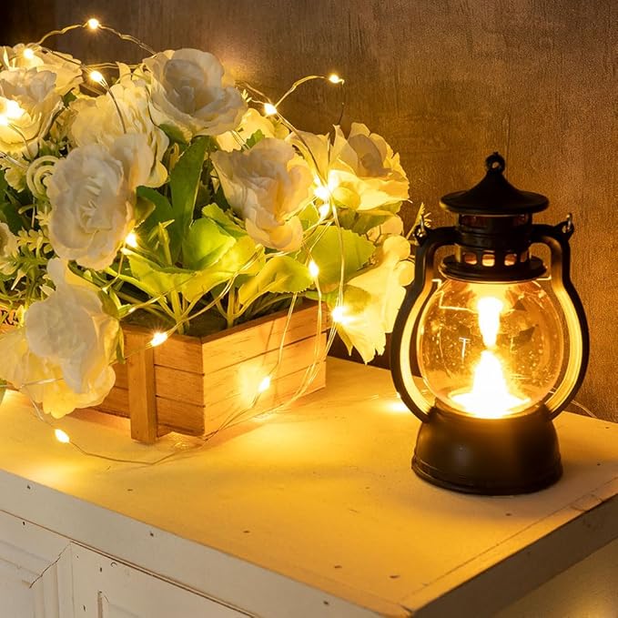 2 Pack 200 LED Fairy Lights Plug in 66Ft Warm White Silver Wire Twinkle Lights LED String Lights with Remote for Christmas Tree Bedroom Living Room Wall Patio Party Decoration
