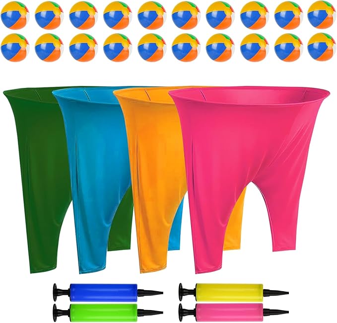 Granny Pants Yard Game, Granny Pants with Bouncy Balls & Pump, Giant Pants Outdoor Game & Big Pants Ball Catch Game, Granny Pants Game for Kids & Adults, Perfect for Family Reunion Games