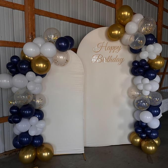 Navy Blue Balloons, Pearl Navy Balloon Garland Arch Different Sizes in 18 12 10 5 Inch Dark Blue Balloons for Birthday Graduation Anniversary Father's Day New Year Party Supplies Decorations