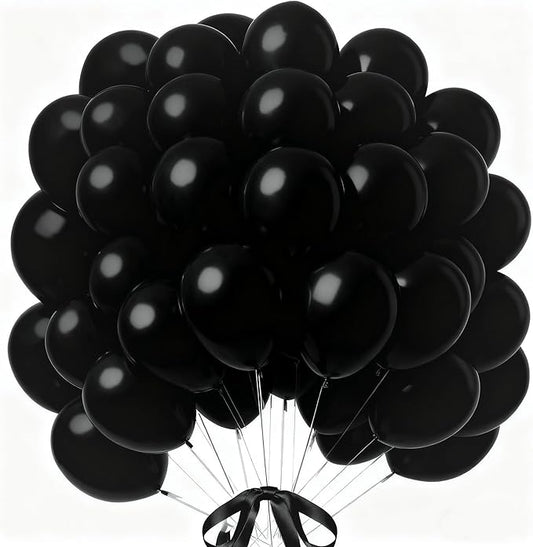 160pcs Black Balloons 12 Inch Matte Latex Balloons for Graduation Birthday Wedding Party Decorations