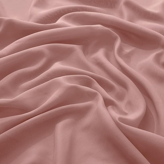 VACVELT Dusty Rose Chiffon Fabric by The Yard, 60 Inch Wide Chiffon Sheer Fabric Bolt Wedding Draping Fabric, Soft Chiffon Fabric for Wedding Arch Draping Backdrop, Party Decoration (Pre-Cut, 1 Yard)