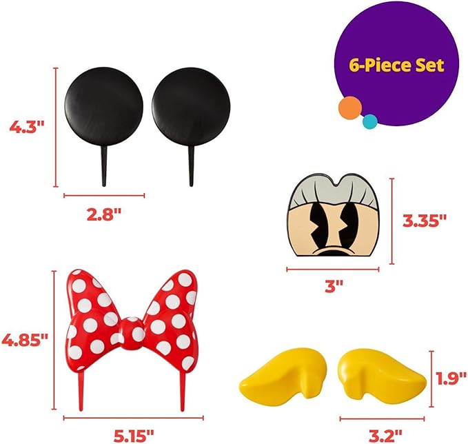 DecoSet® Disney's Minnie Mouse Creations Cake Topper, 6-Piece Disney's Minnie Mouse Cake Decoration