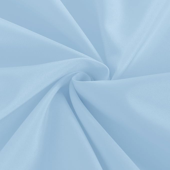 Obstal 2 Pack Table Clothes for 8 Foot Rectangle Tables - Water Resistant Washable Fabric Polyester Rectangle Table Cover Protector for Wedding, Banquet and Trade Shows, 96L x 30W Inches, Dusty Blue