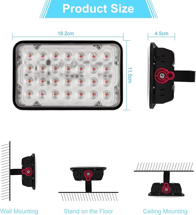 2 Pack 50W RGB Flood Light, RGB Color Changing Floodlight, Smart RGB Floodlight with Remote Control, for Club, Wedding, Stage Lighting, Birthday Party, Poster, Disco, KTV, Halloween, Christmas