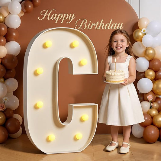 Marquee Letters 3 Feet Tall 3FT Large Light Up Letters C for Wedding Will You Marry Me Sign Happy Birthday Engagement Party Decorations Big Letterboard C