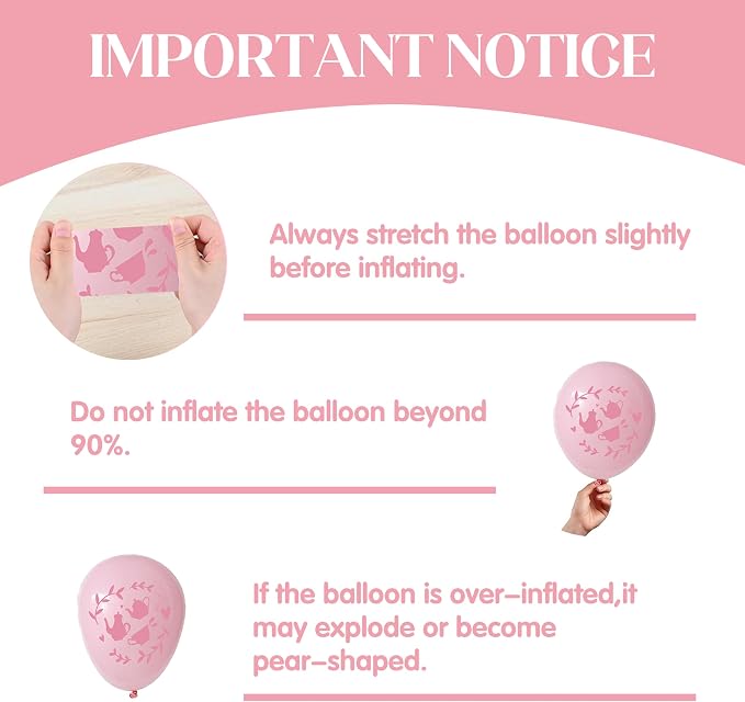 Tea Party Decorations For Women,Pastel Balloons,Tea Party Backdrop,Banner,Teapot Mylar Foil Balloon,Table Cloth,Paper pom poms Party Supplies for Girls