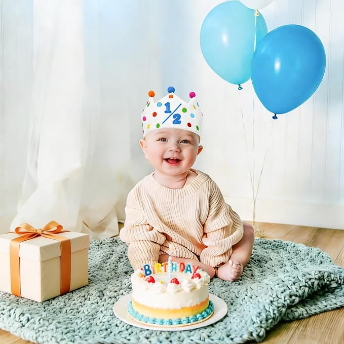 Personalized Hand Embroidered Birthday Hats Unique Happy Birthday Crowns Cute Party Hat for Boy Girl Fit All Ages