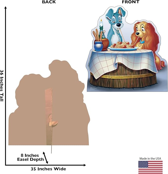 Cardboard People Lady and The Tramp Life Size Cardboard Cutout Standup - Disney's Lady and The Tramp