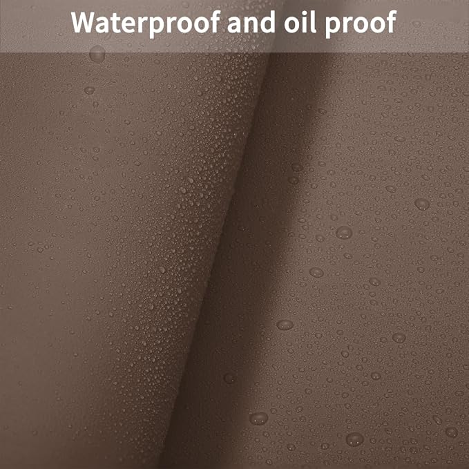 Round Table Pad - Can Be Used On Both Sides Waterproof and Easy to Clean Good Flatness Used for Dining Table(Mud Color+Champagne Gold Dia.40Inch)