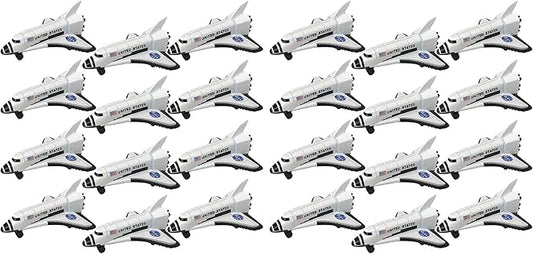 ArtCreativity Diecast Metal Space Shuttles, Set of 12, Durable Diecast NASA Space Ship Toys for Boys, Astronaut Cake Decorations, Astronaut Space Theme Party Favors, Goodie Bag Fillers (Pack of 2)