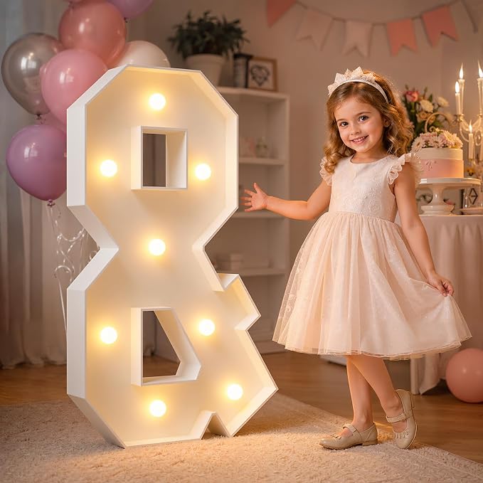 imprsv 3FT Large Light up Letters, Marquee Light up Letters for Birthday Party (3FT, Letter &)