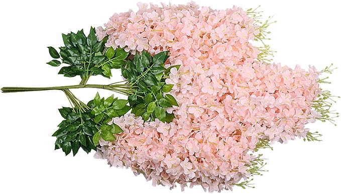 Pauwer 12 Pack (43.2 FT) Artificial Wisteria Vine Ratta Fake Wisteria Hanging Garland Silk Long Hanging Bush Flowers String Home Party Wedding Decor (12 Pack, Blush Peach)