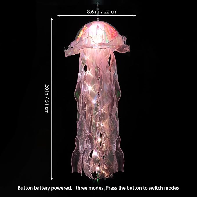 Glitter Iridescent Jellyfish Hanging Decor Blue Purple Jellyfish Kit for Under The Sea Little Mermaid Party Decoration Centerpiece Hanging Jelly Fish Decor Ocean Birthday Baby Shower Party Supplies