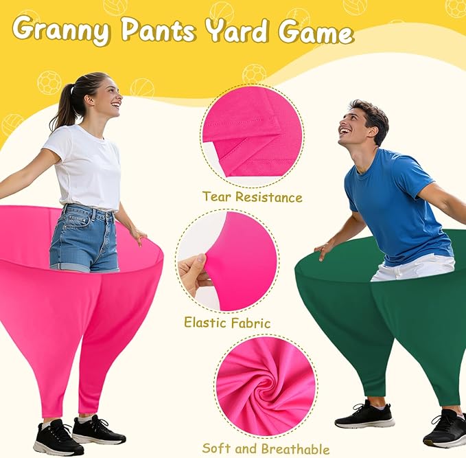Granny Pants Yard Game Giant Granny Pants Outdoor Game Includes Bouncy Balls & Air Pumps Hilarious Outdoor Games for Adults and Family Backyard Gatherings Beach Games Team-Building Activities
