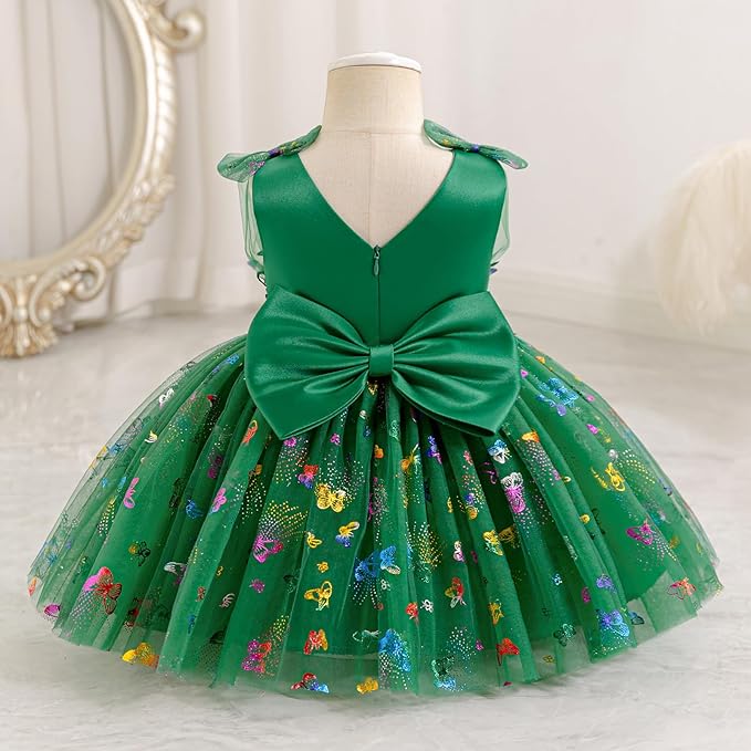 Baby Girls Butterfly Birthday Dress Baby Girl 3D Butterfly Princess Dress Photography Wedding Cake Crush