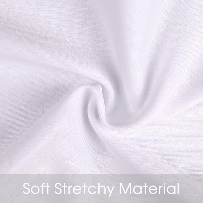 Pack of 100 Stretch Sequin Chair Sashes Chair Bands One-Sided Sequins Decor for Hotel Wedding Reception Party Event Chair Cover Decoration 4"x16" - Silver