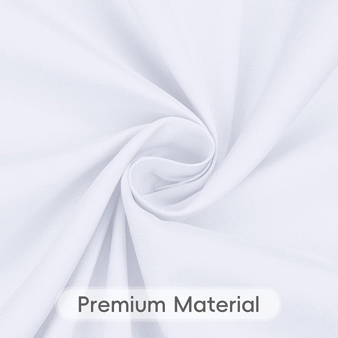 12 Pack Round Tablecloth 120 Inch Cloth White Tablecloth for Round Tables, Washable Polyester Table Cloth Stain and Wrinkle Resistant Decorative Table Cover for Wedding Party Dining Banquet