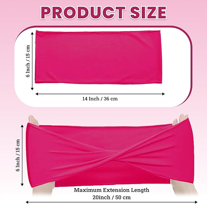 MDS Pack of 250 Spandex Chair Sashes Bows Elastic Stretch Dining Chair Bands Ties Without Slider Buckle Universal fits for Wedding Baby Shower Birthday Party Banquet Event Decoration - Magenta