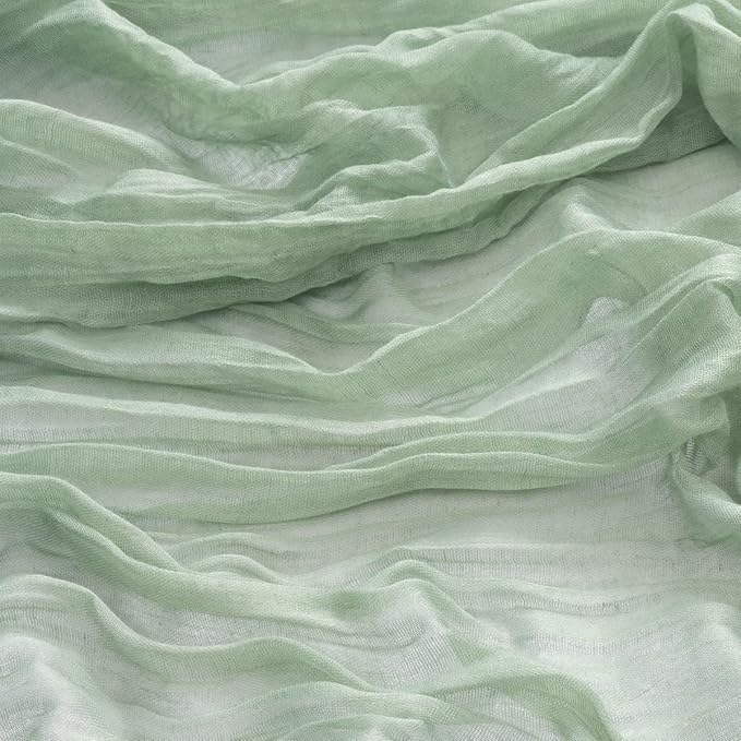 DeZerlor 100 Pack Sage Green Cheesecloth Napkins Spring Cloth Napkins Set of 100 Sage Dinner Napkins Bulk 21x21 Inches for Wedding Bridal Shower Baby Shower Parties