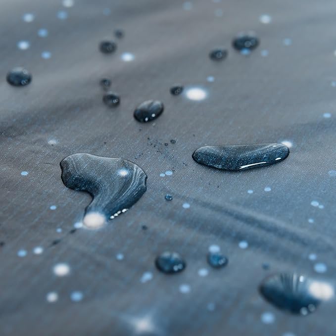 Disposable Tablecloth Roll 54" x 100' with Built-in Cutter Box – Heavy Duty Waterproof, Wrinkle-Resistant Plastic Table Cover – Cut to Size for Rectangle, Round & Oval Tables – Starry Sky