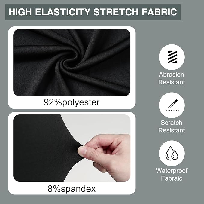 30 PCS Black Folding Chair Covers for Party Spandex Stretch Chair Cover Durable, Washable Slipcovers, Universal Fit for Weddings, Dining, Events Decor
