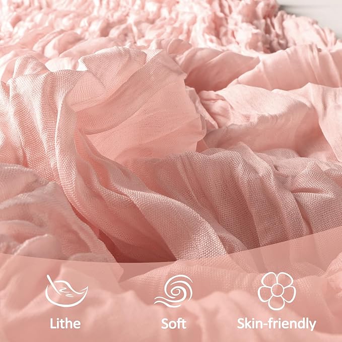 6 Pack Blush Pink Table Runner Cheesecloth 10Ft Spring Gauze Cheese Cloth Table Runner 35x120 Inch Boho Sheer Rustic Fabric for Holiday Party Decor Baby Shower Wedding Decorations
