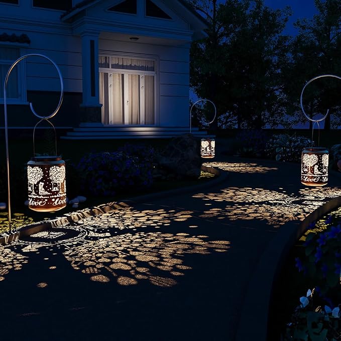 Solar Lanterns Outdoor Garden Decor Gifts for Her Wife Husband Him Couple Ideal Gift for Wedding Romantic Birthday Anniversary Valentines Bridal Shower