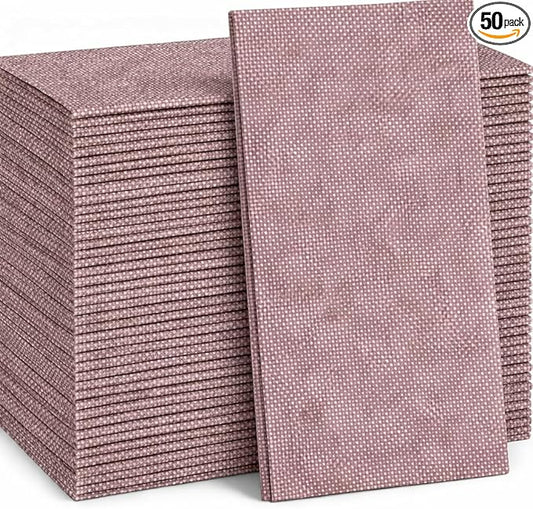 Made in Italy Linen-Feel Disposable Guest Towels - Premium Airlaid Cloth-Like Bathroom Napkins, Soft & Absorbent Luxury Hand Towels, Elegant Dinner Napkins for Parties