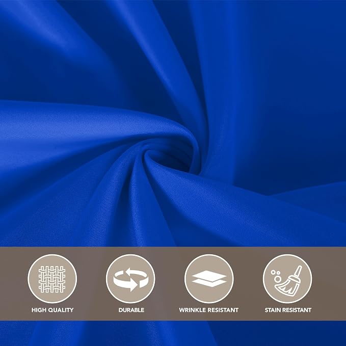 sancua Royal Blue Round Tablecloths 120 Inch, 6 Pack - Circle Fabric Cloth Table Cloths for Independence Day Wedding Party Banquet Birthday, Washable Polyester Table Cover (Fit 30-72 Inch Tables)