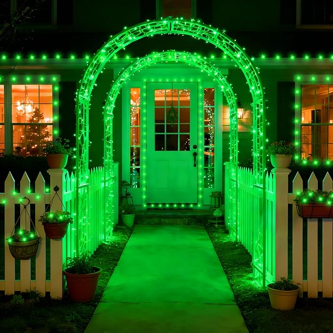 QITONG 4 Pack Fairy Lights Battery Operated, Each 16 ft 50 LED Green Mini String Lights, Sliver Wire Christmas Twinkle Lights Indoor