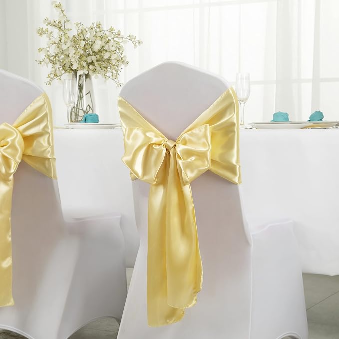 Horbaunal 2 Pack Light Gold Satin Table Runner 12 x 108 Inch, Smooth Table Runners for Wedding Banquets Birthday Party