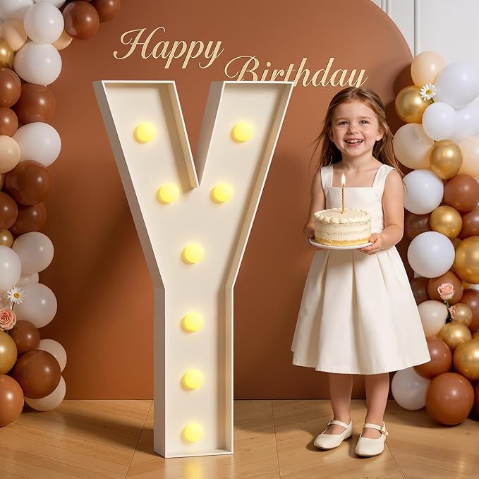 Marquee Letters 3 Feet Tall 3FT Large Light Up Letters Y for Wedding Will You Marry Me Sign Happy Birthday Engagement Party Decorations Big Letterboard Y