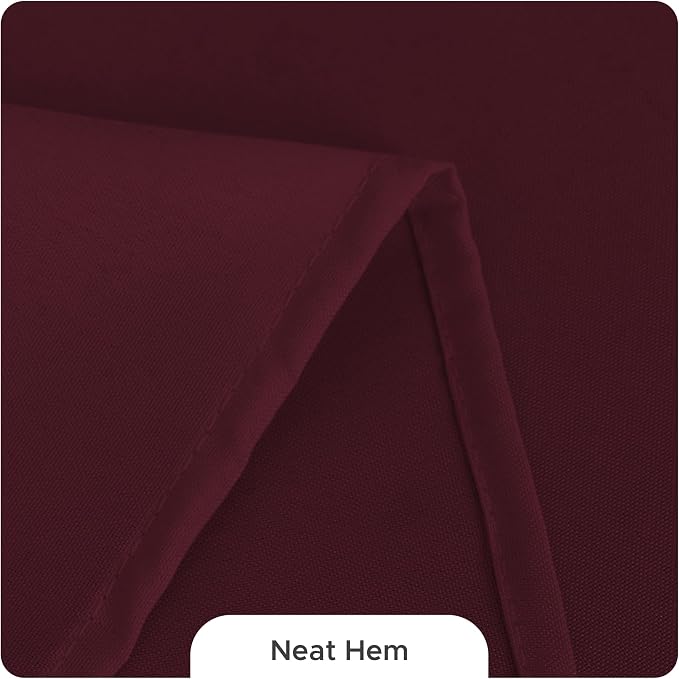 Fitable 8 Pack Rectangle Tablecloths: Stain Resistant Wrinkle Free Table Clothes, Washable Reusable Polyester Table Covers for Wedding Party Birthday Banquet Reception(Burgundy, 60x102 Inch)