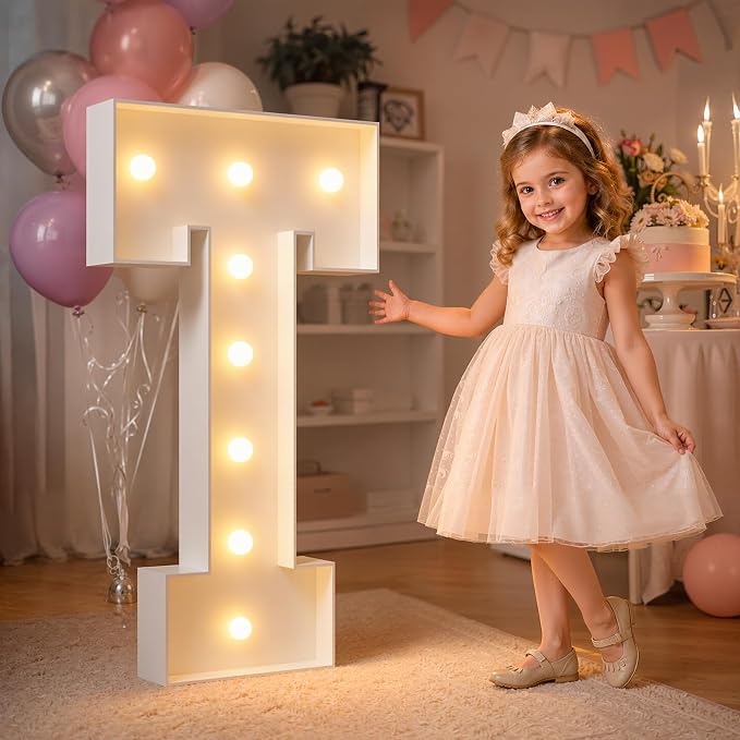 imprsv Marquee Light Up Letters, 3FT T for Birthday, Baby Shower, Wedding Decorations, Large Marquee Letters for Party Decorations