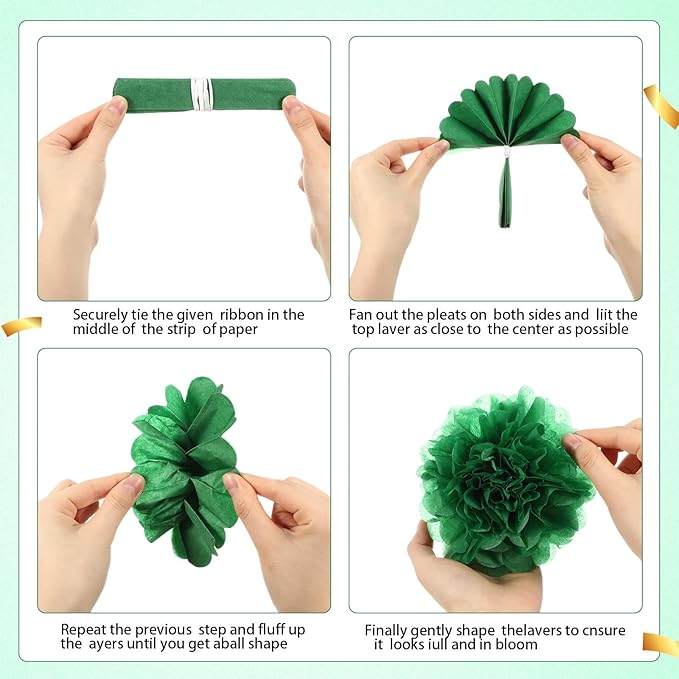 Gilprop 15 Pcs Black and Green Graduation Decoration 2026 Paper Lanterns Graduation Party Decorations Hanging Round Paper Lanterns with Black Grad Hat Tassel for Congratulation Grad Decorations