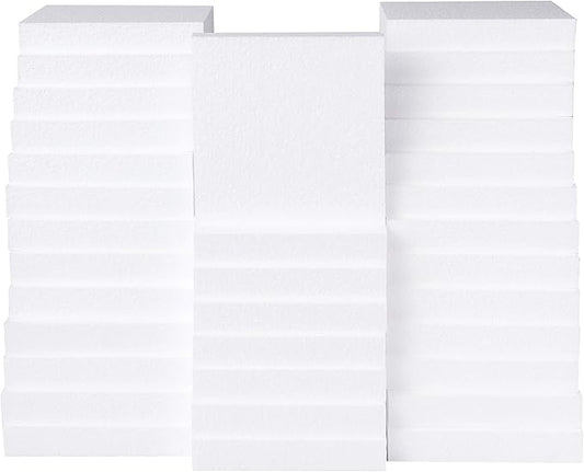 Silverlake 6x6x1 Craft Foam Squares for Styrofoam Board Projects (34-Pack)