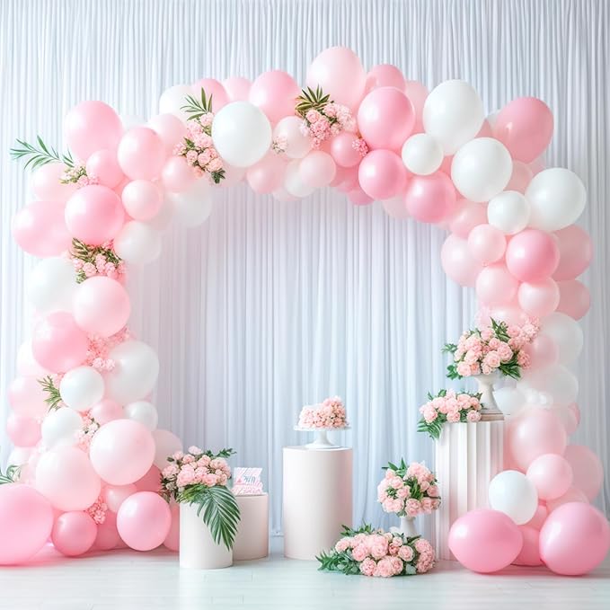 20ftx12ft Wrinkle Free White Backdrop Curtains for Parties, 4 Panels Silky Polyester Photo Backdrop Drapes 12FT Long Back Drop Cloth for Wedding Birthday Photography Background Decor