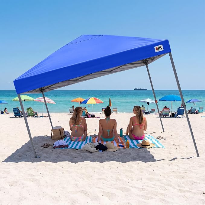 ABCCANOPY 10x10 Pop Up Canopy - Outdoor Patio Portable Canopy Tent Gazebo Heavy Duty for Backyard and Deck with 4 Sandbags and 8 Stakes (Royal Blue)
