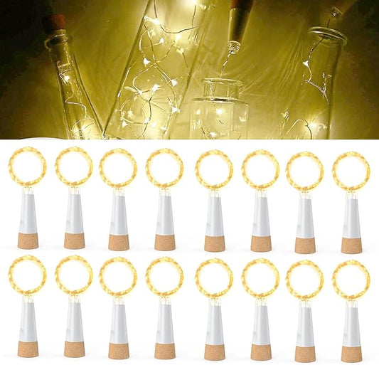 Bottle Lights with Cork, USB Rechargeable Wine Bottle Light Battery Operated Jars Fairy Lights, 2025 Upgraded String Lights for Xmas Decorations