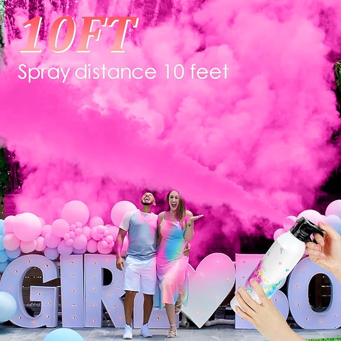 SRG Gender Reveal Fire Extinguisher Color Blaster | 2 Packs Baby Girl Pink Gender Reveal Extinguisher Smoke | Powder for Gender Reveal Decorations & Ideas（Pink）