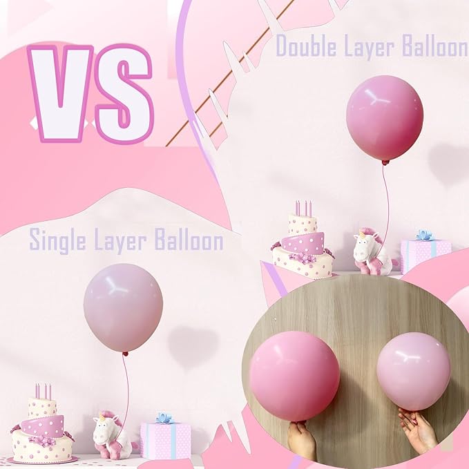 Nude Pink Balloons Different Sizes 18/12/10/5 Inch, Double Stuffed Pink Balloon Arch, Light Pinks Balloon Garland for Boho Party, Baby Shower, Birthday, Weddings(Nude Pinks)