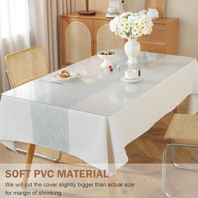 LovePads Frosted Desk Mat 16 x 36 Inch, 1.5mm Thick Frosted Table Protector, Waterproof Plastic Table Cover Protector, PVC Desk Protector Mat, Vinyl Desk Cover for Desktop, Coffee & Dining Table