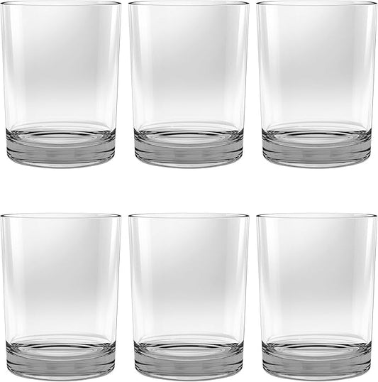 TarHong Montana Acrylic Heavy Base Drinking Glass - Clear - 16.5 oz - Set of 6