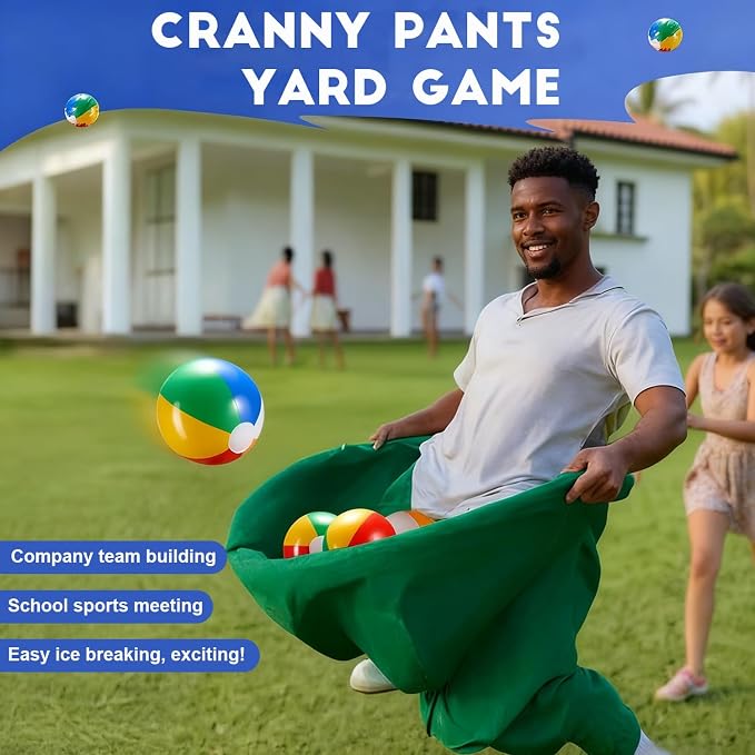 Granny Pants Yard Game, Outdoor Games for Adults, with 10 Inflatable Balls & 2 Air Pumps (Random Colors),The Ultimate Family Reunion Backyard Party Games - 4