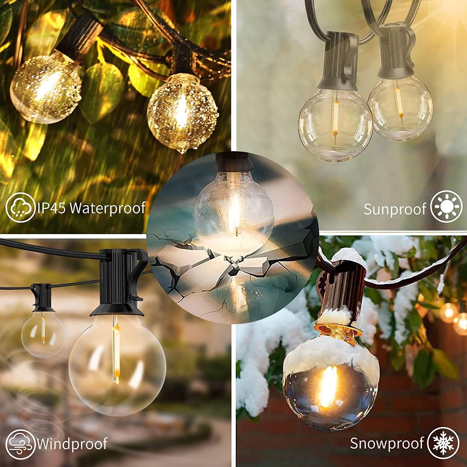 Outdoor Led String Lights, 50FT - Thumbnail 5