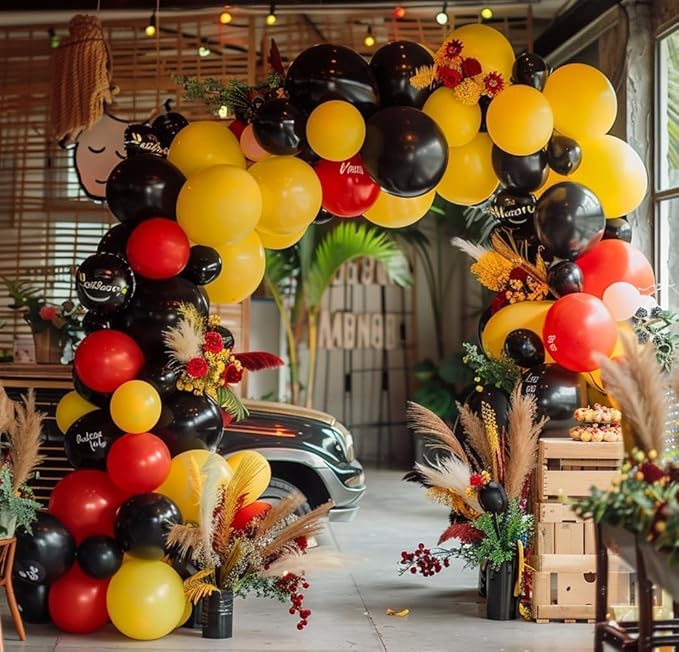 Yellow Balloon Different Sizes Latex Double Stuffed Matte Yellow Balloon Garland Arch Kit for Birthday Baby Shower Wedding Lemon Sunflower Party Decor