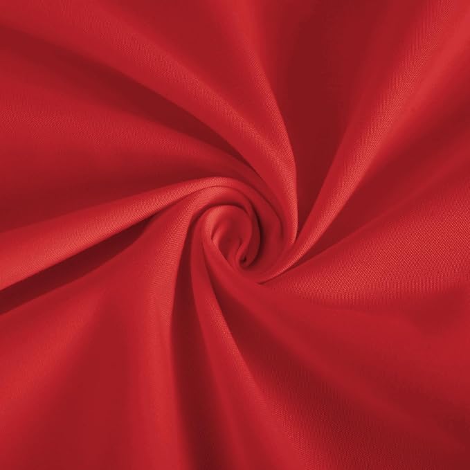 12 Pack Polyester Tablecloth -60 x 126 Inch Red Table Cloth for 8 Feet Rectangle Tables, Stain and Wrinkle Resistant Washable Fabric Table Cover for Wedding Party Banquet Restaurant Kitchen
