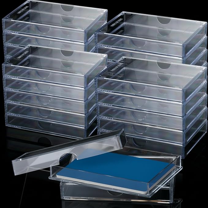 Zonon 6 Pieces Clear Deck Case, Card Organizer Compatible with MTG TCG Plastic Playing Card Case baseball Trading Deck Collection Box Holder for Game Cards Storage