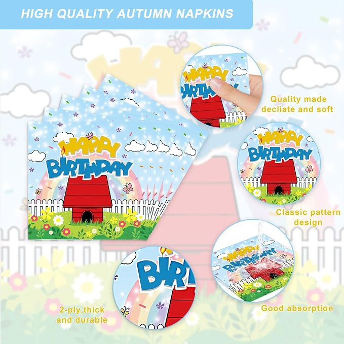 Cartoon Dog Red House Party Supplies Cartoon Tableware Set Kids Boys Girls Birthday Party Decoration Red and Blue Disposable Tableware Party Kids Decoration